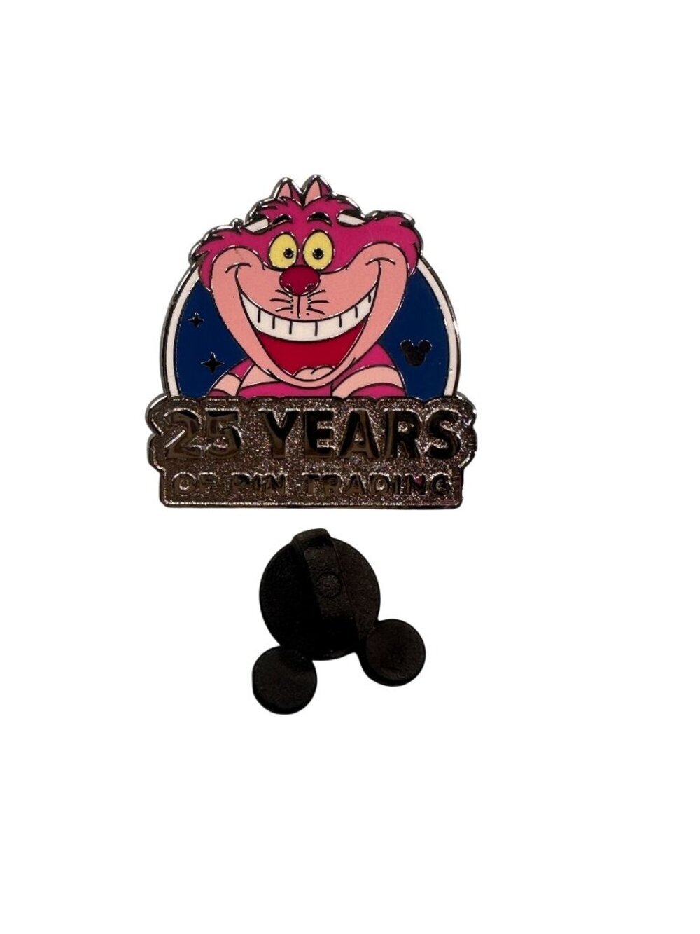 Disney Cheshire Cat 25 Years Trading Pin Hidden Mickey Alice Wonderland Badge